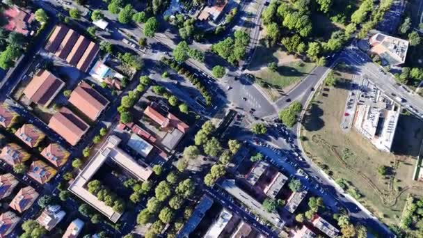 Вид Воздуха Современный Жилой Район Риме Италия — стоковое видео