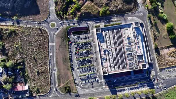 Eselunga Supermarkt Mit Parkplätzen Rom Italien Zone Centocelle Mit Parkplätzen — Stockvideo