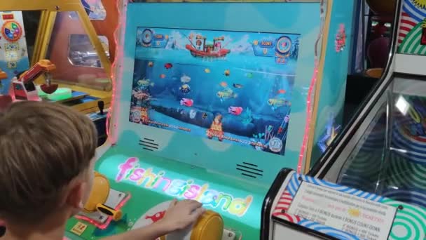 Rome Italy July 2023 Childrens Gaming Machines Fun Games Amusement — Stock Video