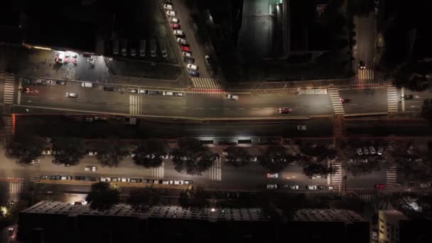 Вид Перекресток Районе Кинечита Prenestina Palmiro Tagliati Rome Fely Вечером — стоковое видео