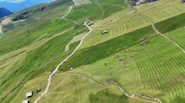 Seceda 'nın doğal manzarası, Val Gardena, Dolomitler İtalya
