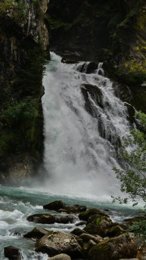 Su kayalık çıkıntıların üzerine çarpıcı bir şekilde dökülüyor, parlak yapraklarla çevrili turkuaz bir havuza sıçrıyor. Doğa bu huzurlu ortamda gelişir, keşif ve yansıma için davet edilir..