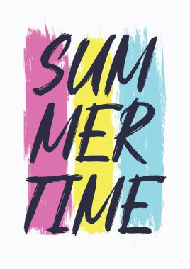 Yaz dönemi illüstrasyonu. Grunge çizgileri vektör arkaplanı.