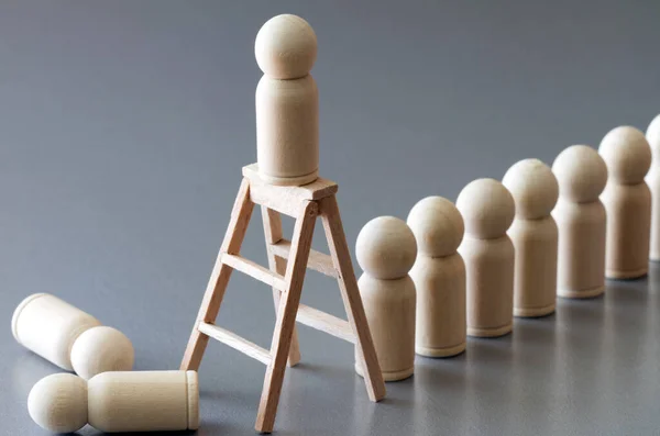 Ladder Voor Succes Ups Downs Bedrijf Carrière Creatief Concept Stockfoto