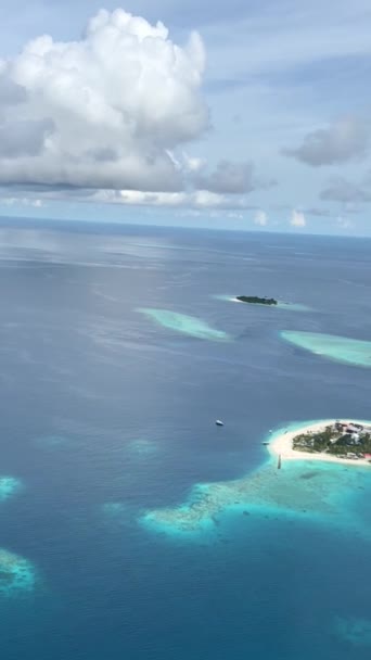 Vuelo Hidroavión Islas Maldivas Travel Vacation Vista Aérea Desde Arriba — Vídeos de Stock