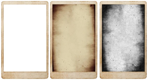 Antiguo Marco Fotos Aislado Textura Película Sepia Retro Con Polvo — Foto de Stock