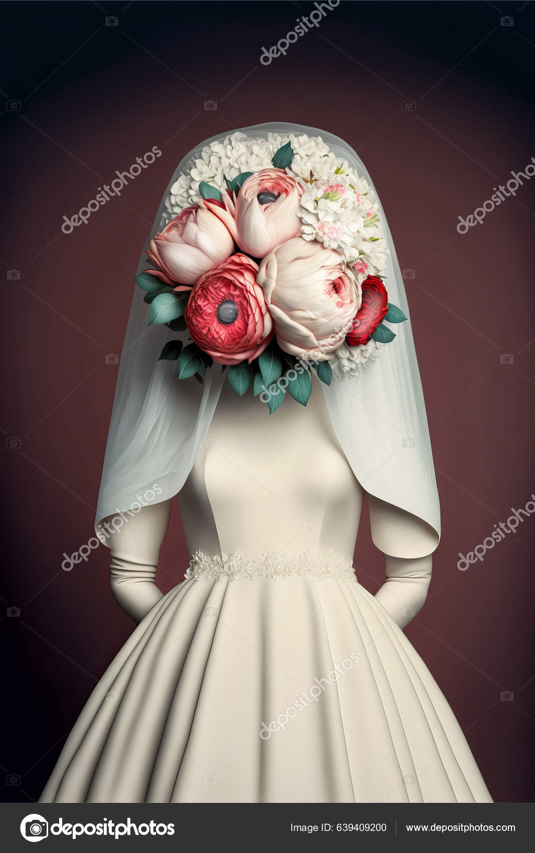 flower wedding gown