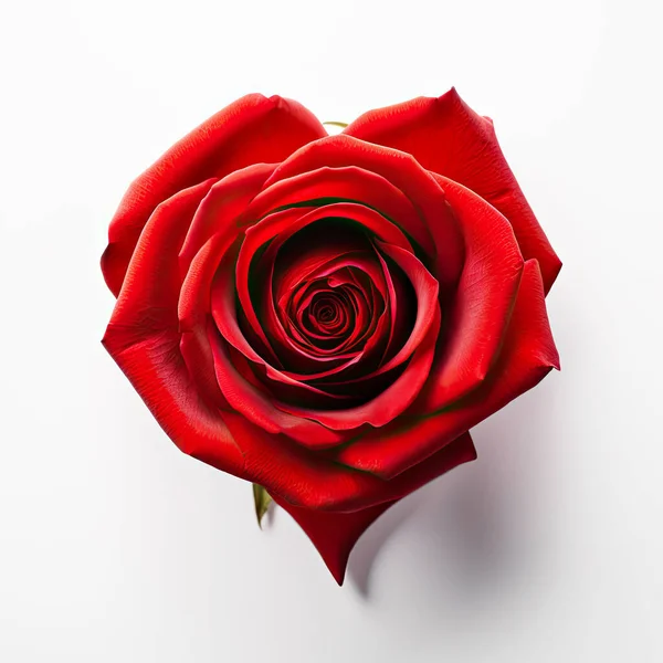 Červená Růže Izolované Bílém Pozadí Royalty Free Stock Fotografie