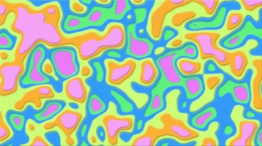 Abstract video color topographic relief map. Video animation.