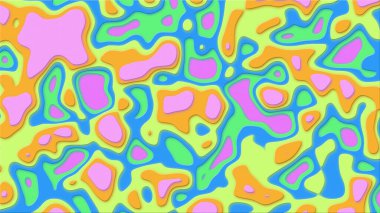 Colored abstract topographic map of the earth's relief. 3d render illustration.