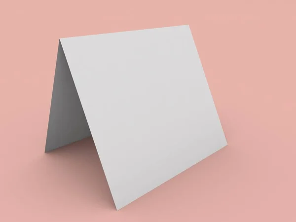 Blank Advertising Stand Mockup Pink Background Render Illustration — Stock Photo, Image