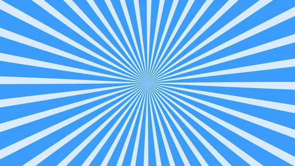 Pop Art Retro Achtergrond Met Blauwe Witte Zonnestralen Illustratie Weergeven — Stockfoto