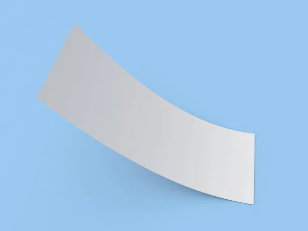 Advertising Paper Mockup Blue Background Render Illustration — Stock Photo, Image