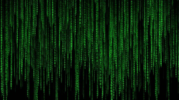 Green Numbers Dark Background Digital Background Artificial Intelligence Technology Illustration — Stock Photo, Image