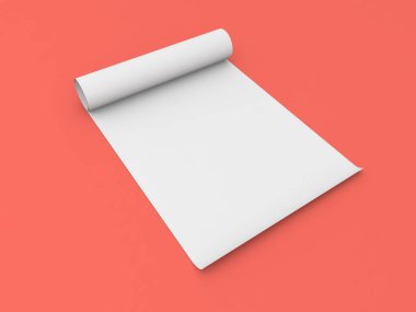 Kırmızı arkaplanda duvar kâğıdı modeli. 3d resimleme.