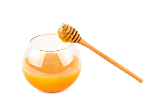 Honingpot Dipper Geïsoleerd Witte Achtergrond Als Pakket Design Element — Stockfoto