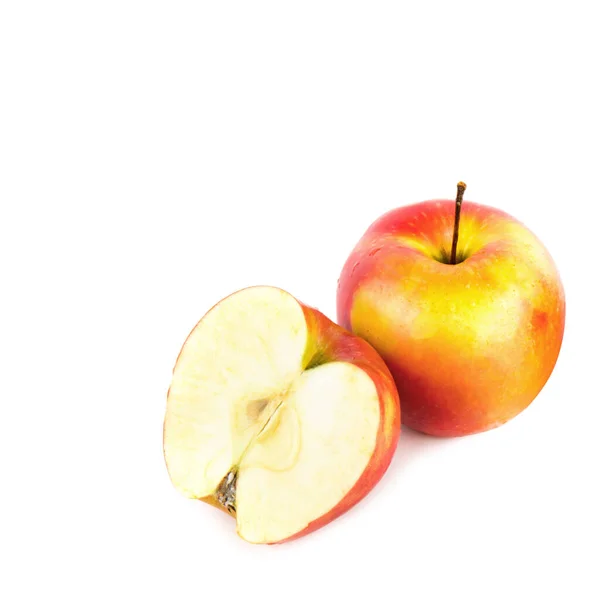 Manzanas Aisladas Sobre Fondo Blanco Espacio Libre Para Texto — Foto de Stock