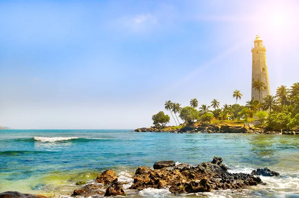 Hermosa Playa Faro Srilanka — Foto de Stock