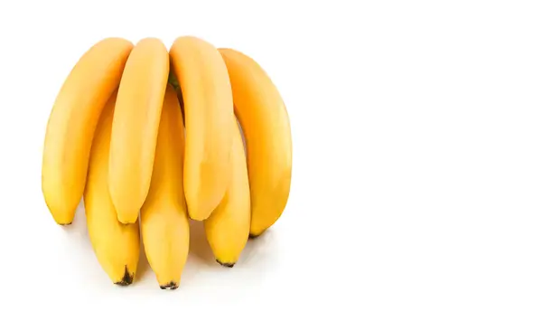 Bananes Isolées Sur Fond Blanc Espace Libre Pour Texte — Photo