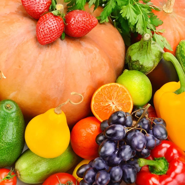 Háttér Különböző Zöldségekből Gyümölcsökből — Stock Fotó