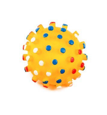 Ball (dog toy) isolated on white background.