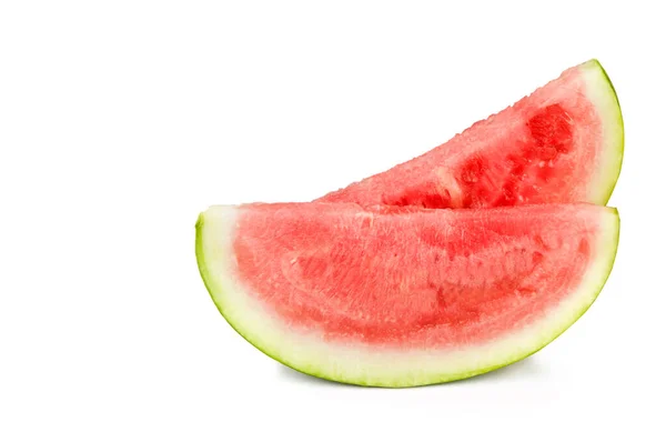 Appetizing Watermelon Slices Isolated White Background Space Text — Stock Photo, Image