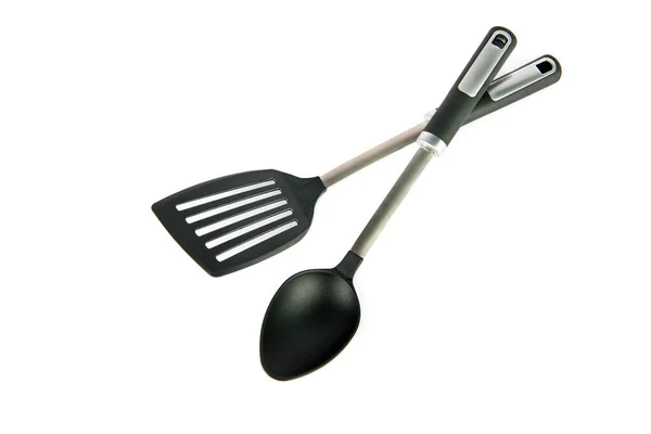 Kitchen Spatula Spoon Isolated White Background — Stock Photo, Image