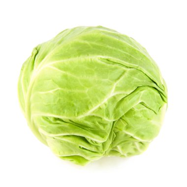 baş lahana beyaz zemin üzerine izole.