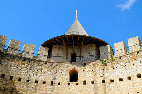 Architectural details of medieval fort in Soroca, Republic of Moldova.