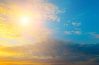 Arkaplan için gün batımı gökyüzü ya da sabah gökyüzü ve bulut.