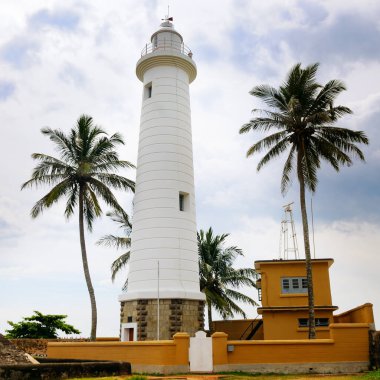 Deniz feneri fort Galle - Sri Lanka deniz manzarası.