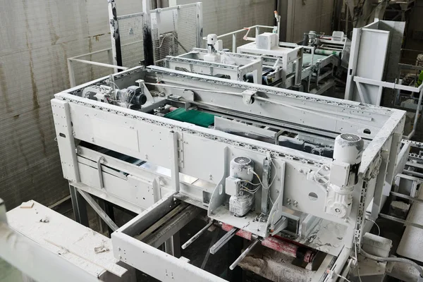 Deel Van Een Ruime Werkplaats Fabriek Met Enorme Machine Andere — Stockfoto