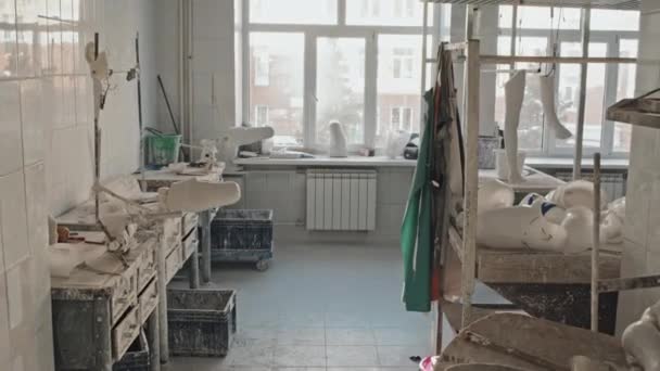 Pas Personnes Prises Vue Intérieur Salle Atelier Production Prothèses Modernes — Video