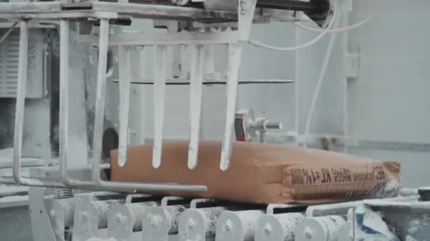 Заводе Производству Мрамора Застрелено Одного Человека Части Современной Конвейерной Системы — стоковое видео