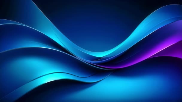 Płynna Pętla Powoli Płynącego Abstrakcyjne Szerokie Świecące Pasy Niebieskich Fioletowych — Wideo stockowe