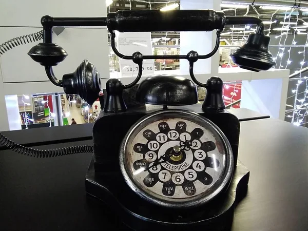 Старый Телефон Вращающимся Номером — стоковое фото