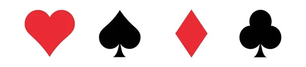 Pokerkarte Passt Auf Weißem Hintergrund — Stockvektor