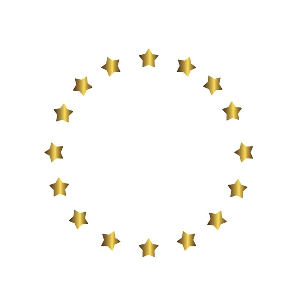ดาวทองในวงกลมไอคอน — ภาพเวกเตอร์สต็อก