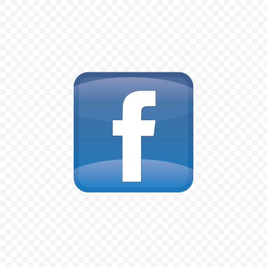Facebook sosyal medya ikonu. Yer ve eylemler için FB düğmesini takip edin.... Düz kare, yuvarlak köşeler.