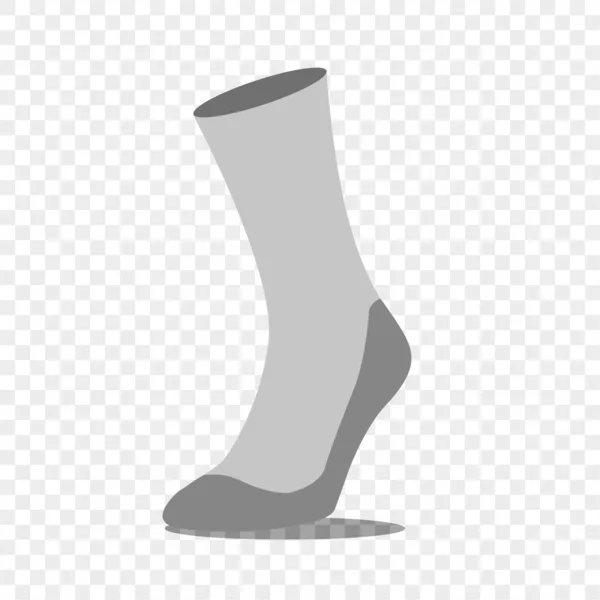 Şeffaf Arka Planda Gri Çorap Vektör Illüstrasyonu — Stok Vektör