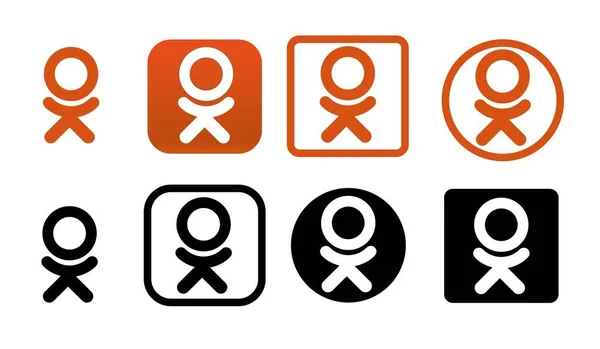 Odnoklassniki社会的ロゴ ベクターイラスト — ストックベクタ