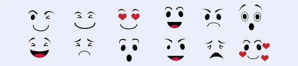 Happy Smiley Face Atau Emoticon Line Art Icon Apps Websites - Stok Vektor