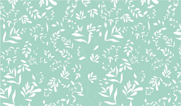 Textile Pattern Green Background — Stock Vector