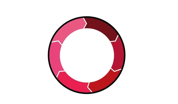 Vernieuw Vernieuw Cirkel Met Pijlen Zes Elementen Vormen Een Cirkelvormig — Stockvector