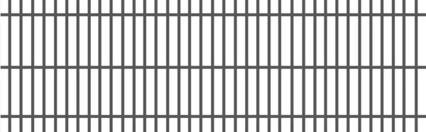 Чёрные Реалистичные Металлические Тюремные Решётки Изолированы Белом Фоне Тюремная Клетка — стоковый вектор
