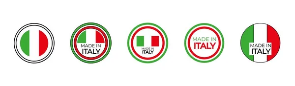 Made Italy Produkt Symbol Wektor Ilustracja Projekt Włoskiej Odznaki Godło — Wektor stockowy