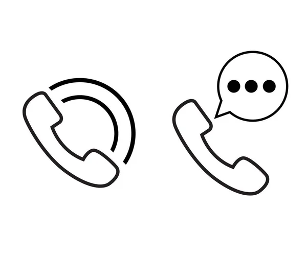 Kontaktieren Sie Uns Telefon Kommunikation Symbol Flachen Stil Vektorillustration Telefon — Stockvektor
