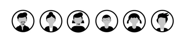 Standard Platzhalter Avatar Profil Auf Grauem Hintergrund Mann Und Frau — Stockvektor