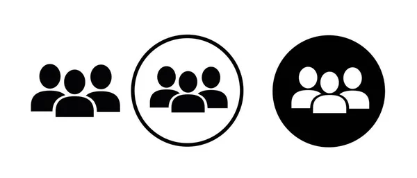 Groupe Personnes Icône Escouade Icône Utilisateur Équipe Symbole Trois Personnes — Image vectorielle