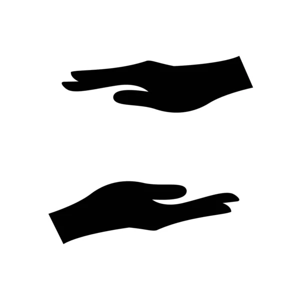 Supporting Hands Illustration Vector Protecting Hands Icon — Stock Vector